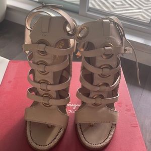 SALVATORE FERRAGAMO GLADIATOR HEELS